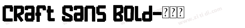 Craft Sans Bold字体转换